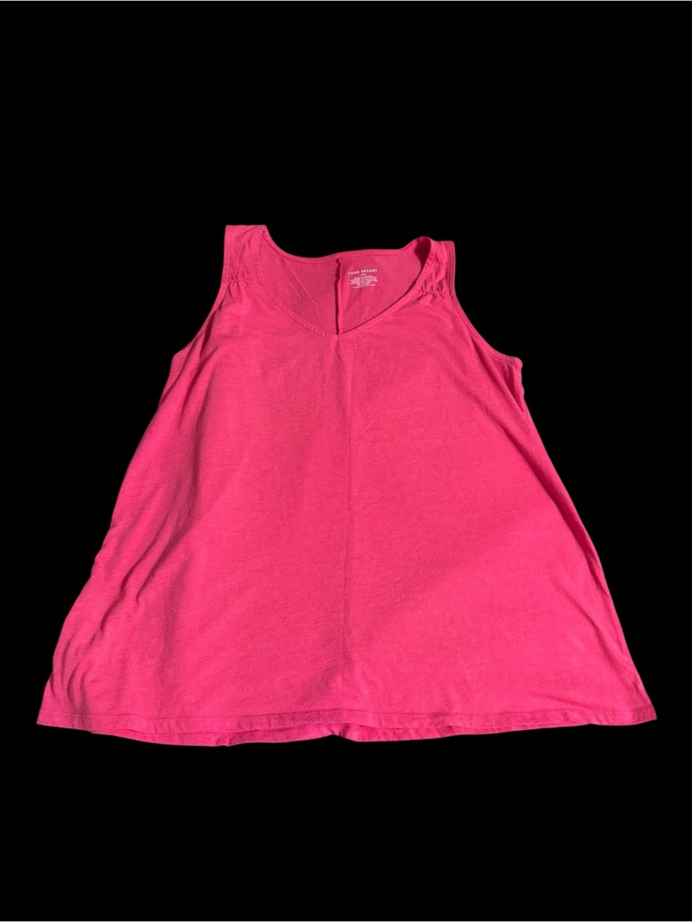 Lane Bryant Hot Pink V-Neck Tank Top